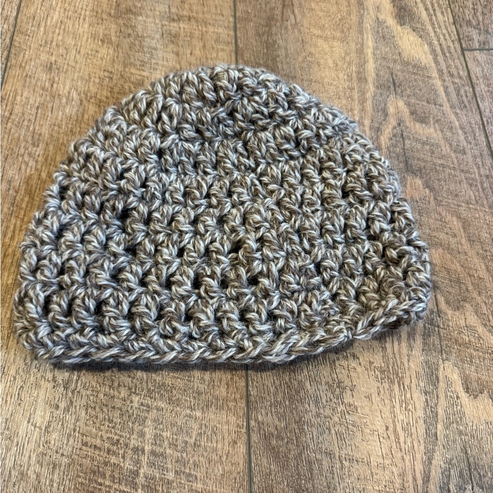 Tan Knit Beanie Hat
